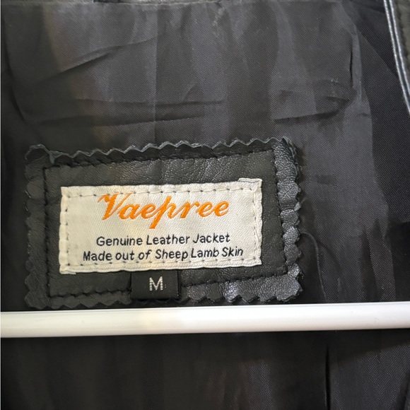 Men's Black Leather Jacket - Picture 3 of 3